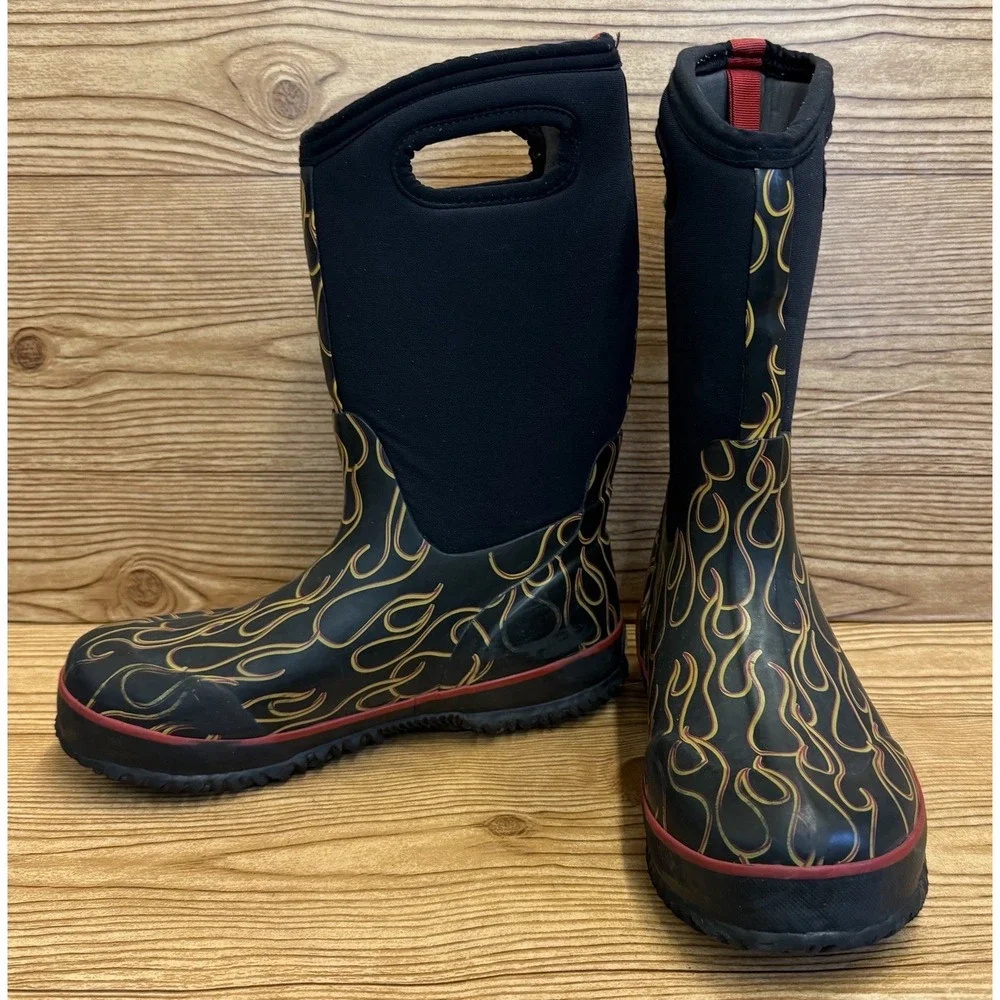 Bogs FLAME Waterproof Insulated Rain Snow Boots Big Kids Youth 4‎ EU 37